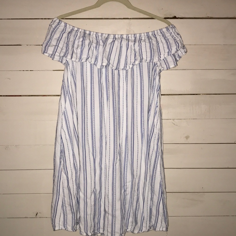 Striped Off the Shoulder Dress